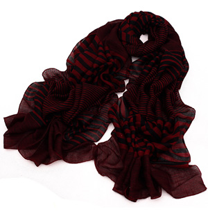 Wholesale cotton striped scarf