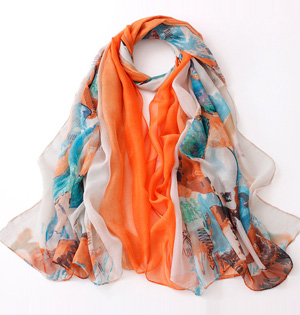 Autumn chiffon silk scarf wholesale