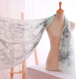 Women cotton blend scarf wholesale