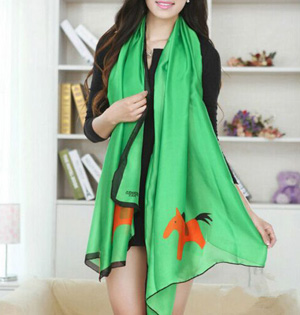 Wholesale embroidery silk scarf