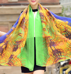 Large chiffon scarf wholesale