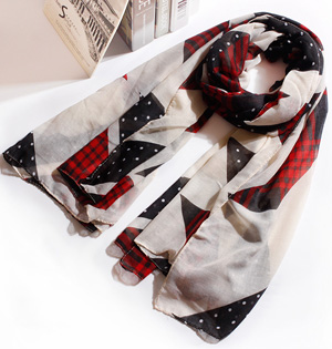 Wholesale dot viscose scarf