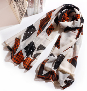Wholesale dot viscose scarf