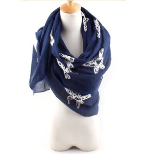Wholesale cotton embroidered scarf
