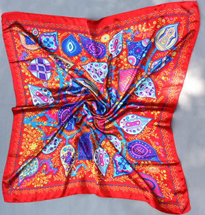 Wholesale print satin square scarf