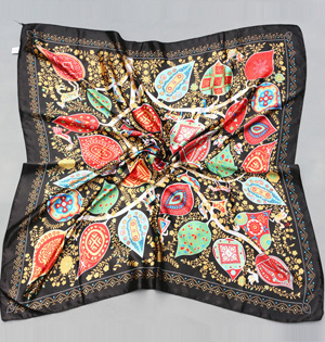 Wholesale print satin square scarf