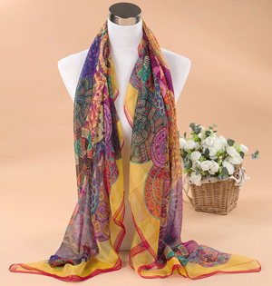 Wholesale silk scarf beach scarf shawl