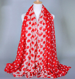 Wholesale viscose dot print scarf