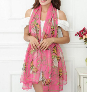 Wholesale black chiffon scarf