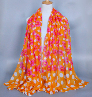Wholesale women floral shawl scarf