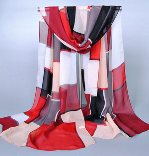 Wholesale color plaid chiffon scarf