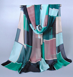 Wholesale color plaid chiffon scarf