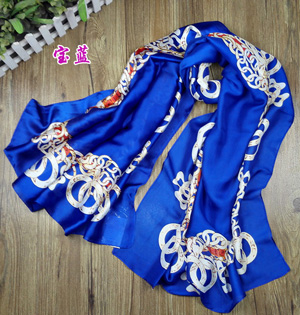Wholesale women chain silk scarf