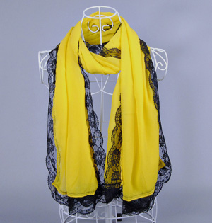 Wholesale lace chiffon scarf