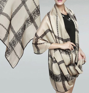 Wholesale lace silk scarf