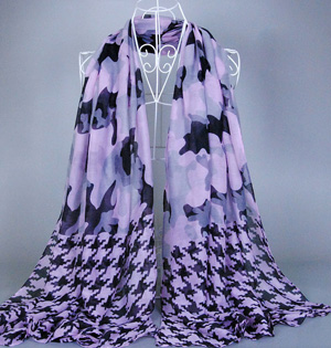 Wholesale viscose camouflage scarf