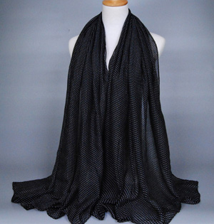 Wholesale polka dot viscose scarf