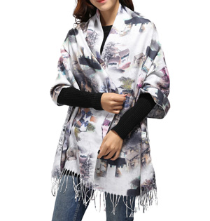 Wholesale cashmere printed scarf