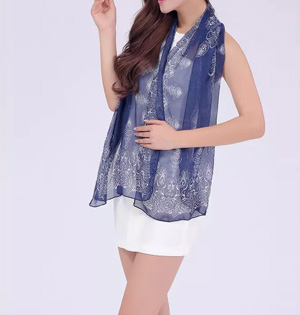 Wholesale ladies long chiffon scarf