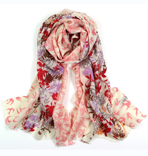 Wholesale gold thread wool scarf