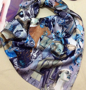 Womens square head scarf wholesale
