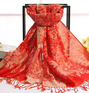 Wholesale jacquard warm long scarf
