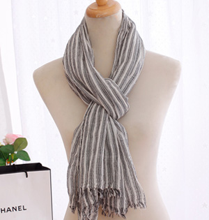 Wholesale striped cotton scarf