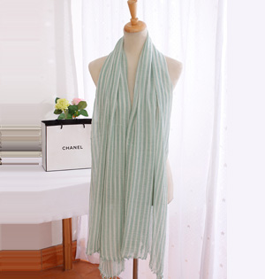 Wholesale striped cotton scarf