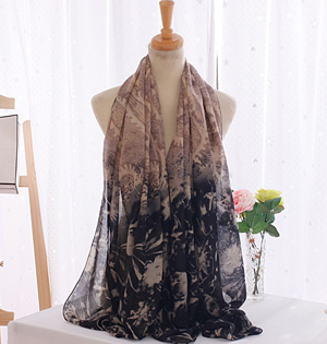 Wholesale graffiti cotton silk scarf