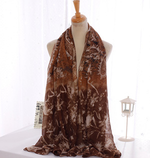 Wholesale graffiti cotton silk scarf