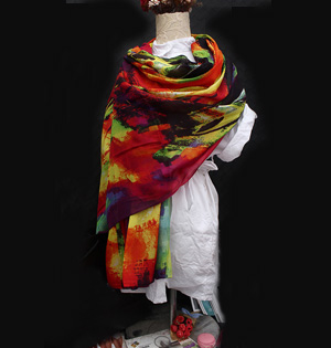 Wholesale silk polyester twill scarf