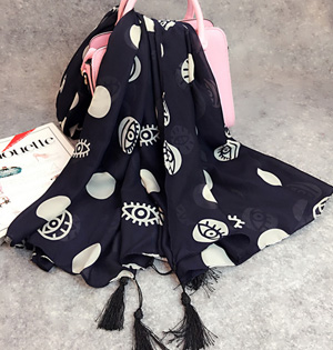 Wholesale black viscose scarf
