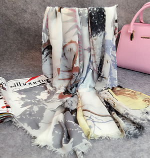Wholesale long fringed scarf