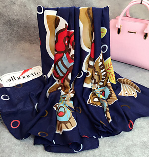 Wholesale butterfly viscose scarf