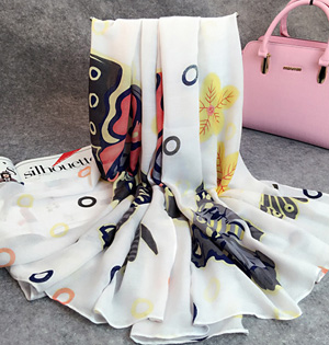 Wholesale butterfly viscose scarf