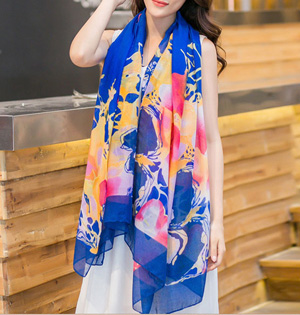 Wholesale silk polyester scarf
