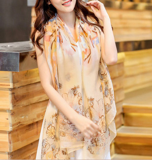Wholesale floral polyester scarf
