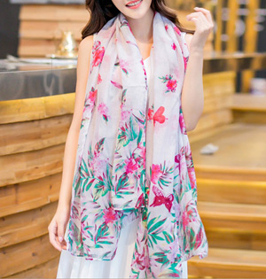 Wholesale polyester silk scarf