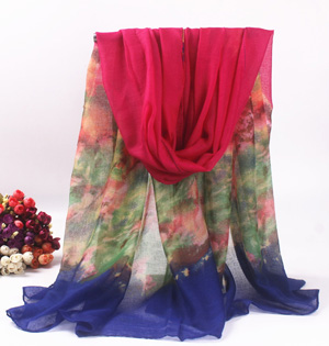Painting designs viscose scarf