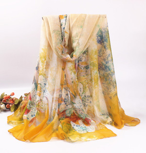 Viscose flower print scarf wholesale