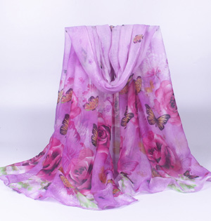 Wholesale viscose scarf butterfly