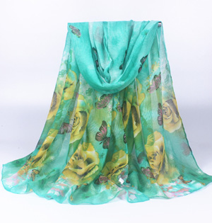 Wholesale viscose scarf butterfly