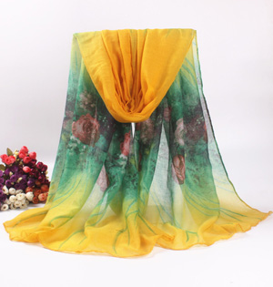 Wholesale viscose flower scarf