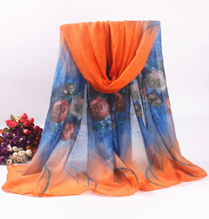 Wholesale viscose flower scarf