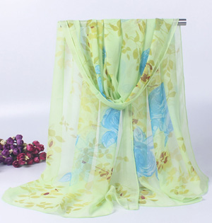 Women polyester chiffon scarf