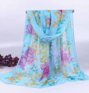 Women polyester chiffon scarf