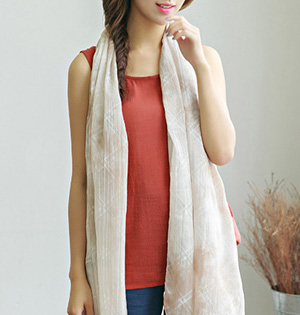 Wholesale silk cotton plain scarf