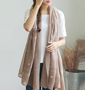 Wholesale silk cotton fabric scarf