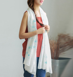 Wholesale silk cotton fabric scarf