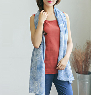 Women cotton fabric scarf wholesale